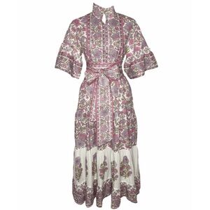 Floral Sue Sartor Pink and White Women's Dress xl